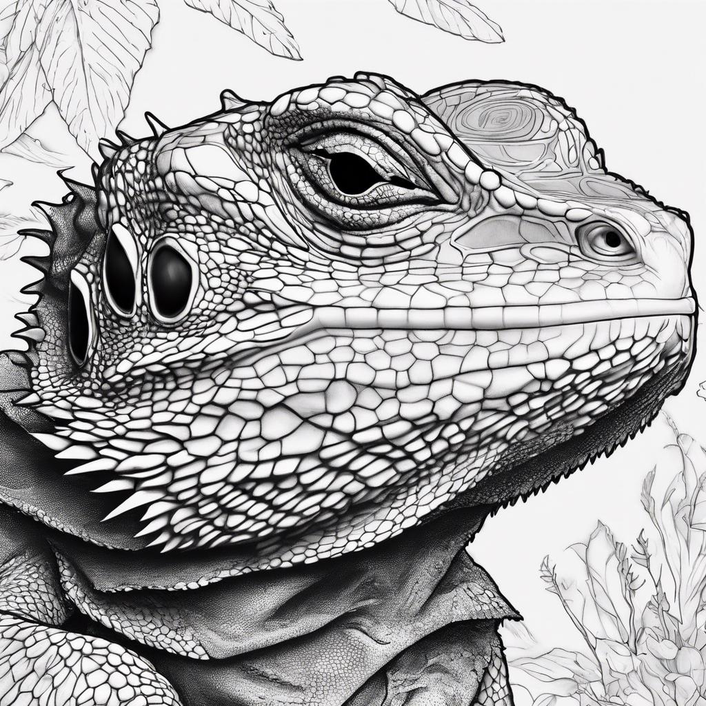 Get Creative with Stunning Bearded Dragon Coloring Pages!