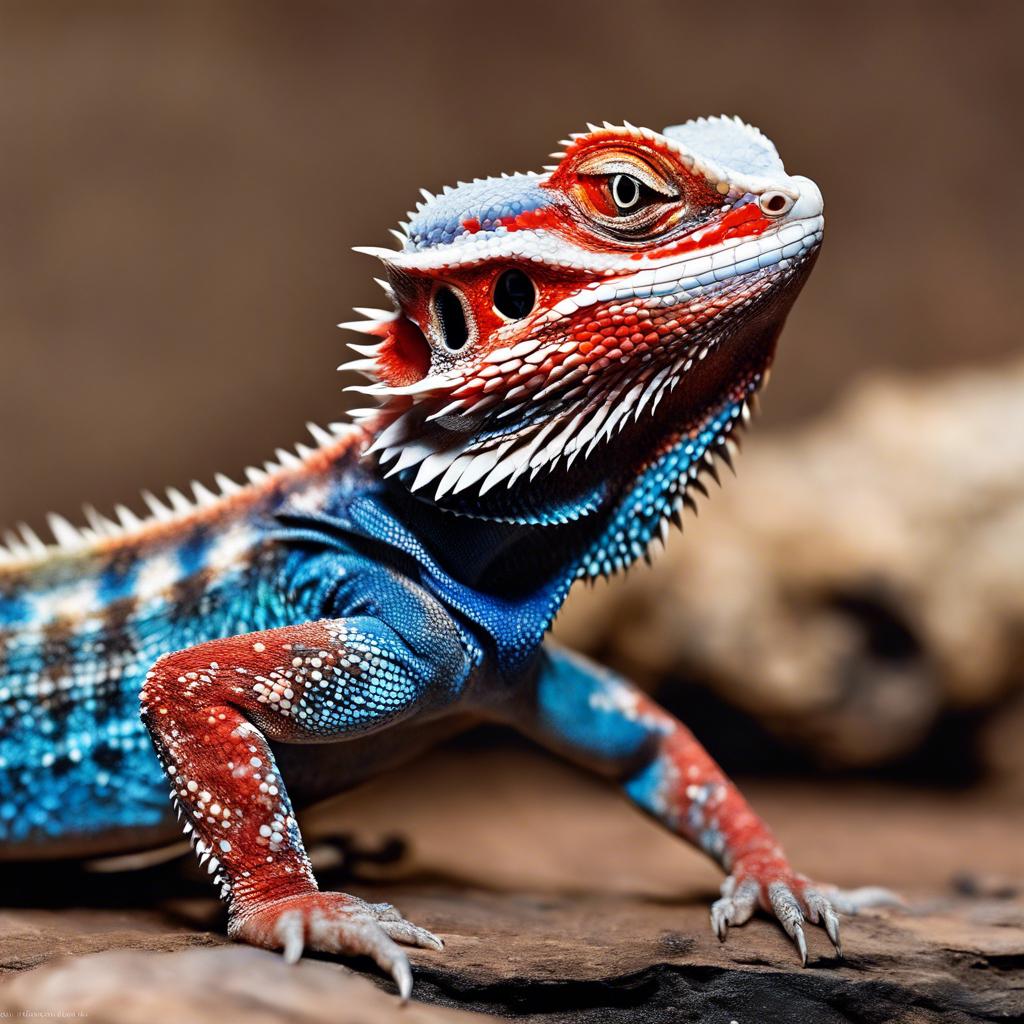 Unveiling the Stunning Colors of the Red and Blue Bar Bearded Dragon