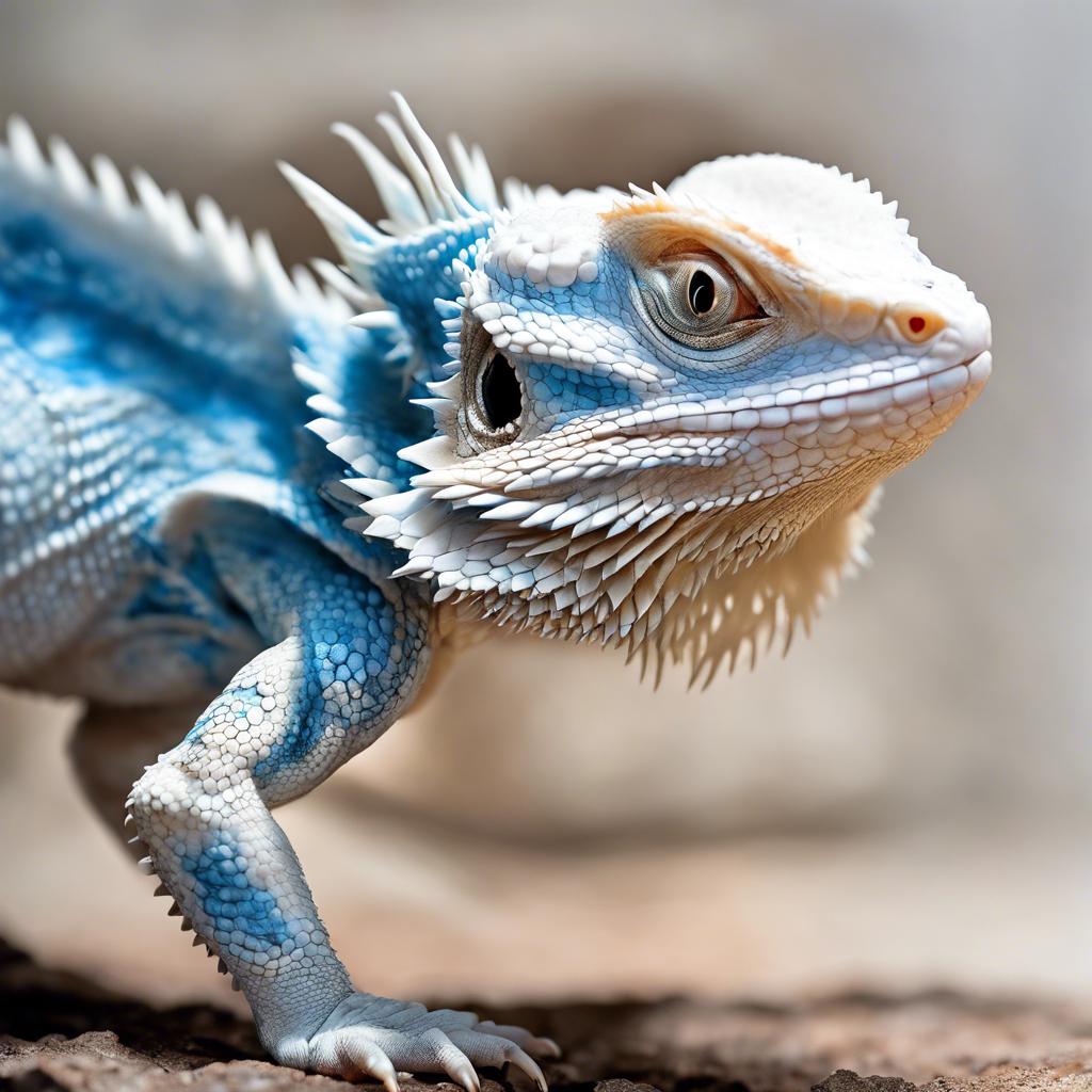 Unveiling the Stunning Blue Flame Albino Bearded Dragon: A Rare Sight in the Reptile World